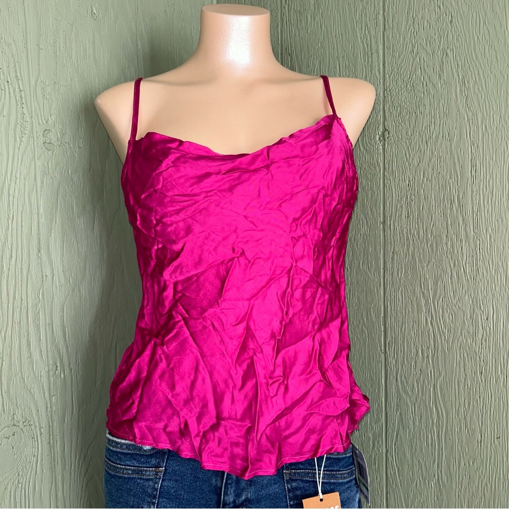 ANTHROPOLOGY  CLOTH & STONE hot pink Tank size small